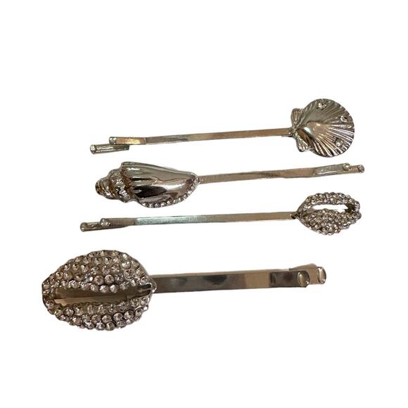Lane Bryant Seashell Bobby Pin 4 Pack Hair Clips Pins Accessory NWT Beach Sea - Picture 2 of 6